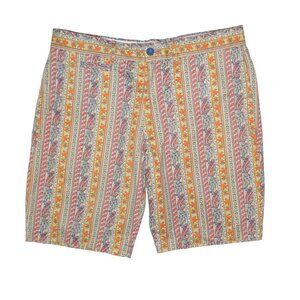 Grayers Men's Newport Club Paisley Cotton Striped Rare Shorts US Sz 34W
